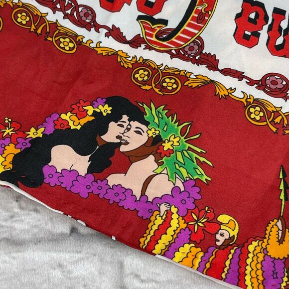 Vintage Kona Coffee Mill From Mauna Kea Hawaii Hibiscus Flower Neck Scarf 43x17 - Picture 6 of 9